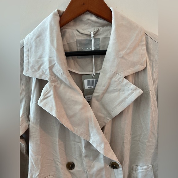 Everlane The Drape Trench Coat Jacket Sandstone Lightweight NWT - Picture 13 of 16